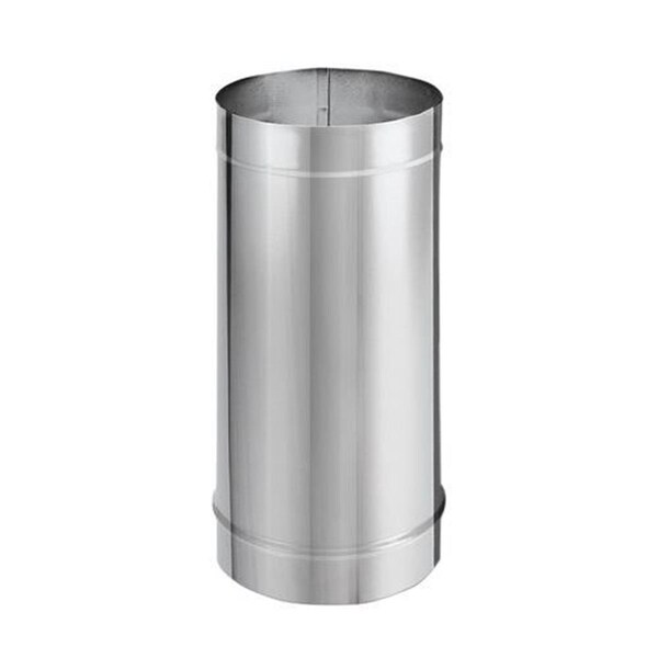 Keen 8 x 24 in. Single Wall Stove Pipe Straight Length - Stainless Steel KE2213175 - main